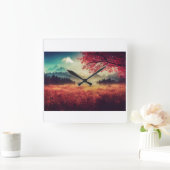 自然時計 スクエア壁時計 (ホーム)