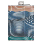 自然景観の丘：シームレスなパターン。 フラスク (裏面)