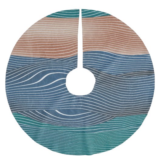 自然景観の丘:シームレスなパターン。 ブラッシュドポリエステルツリースカート (正面)