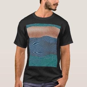 自然景観の丘:シームレスなパターン。 Tシャツ