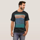 自然景観の丘:シームレスなパターン。 Tシャツ (正面フル)