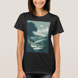 自然景観ミニマリスト Tシャツ