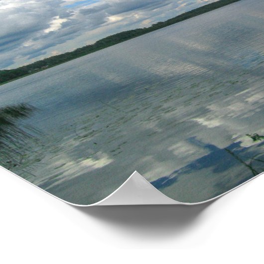 自然景観レイククラウドベラルーシのポスター ポスター (角)