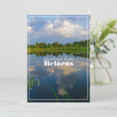 自然景観景観レイクベラルースフラットカード (スタンド正面)