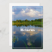自然景観景観レイクベラルースフラットカード (正面/裏面)