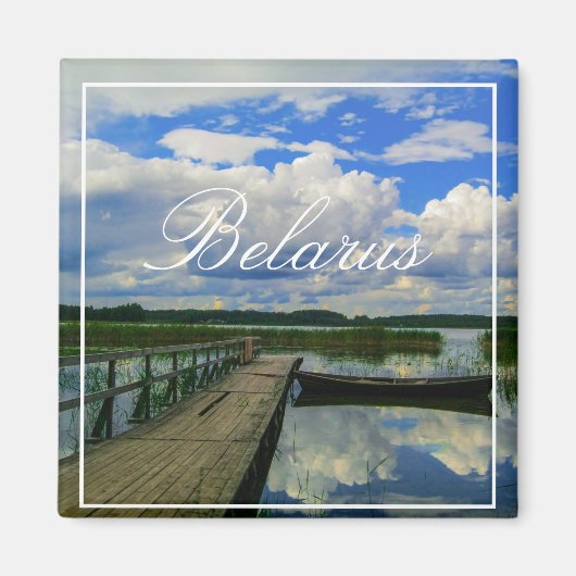 自然景観湖スカイベラルーシ磁石 マグネット (正面)