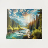 自然景観織物 タペストリー (正面(横))