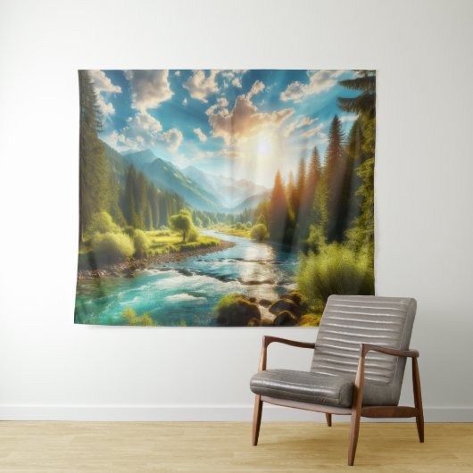 自然景観織物 タペストリー (インサイチュ(横))