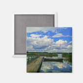 自然景観風景レイクスカイベラルーシ マグネット (正面/裏面)