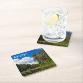 自然景観風景運河スカイベラルーシ スクエアペーパーコースター (インサイチュ)