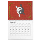 自然暦魅力的表 カレンダー (2月 2027)