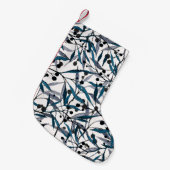 自然曲線フローラ手書き スモールクリスマスストッキング (正面 (吊り時))