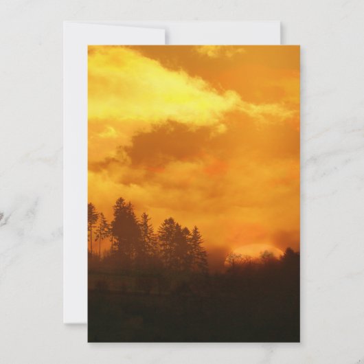 自然朝の日の出 招待状 (正面)