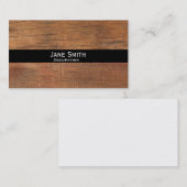 自然木材のスタイリッシュトレンディーのカスタマイズ 名刺 (正面/裏面)