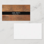 自然木材のスタイリッシュトレンディーのカスタマイズ 名刺 (正面/裏面)