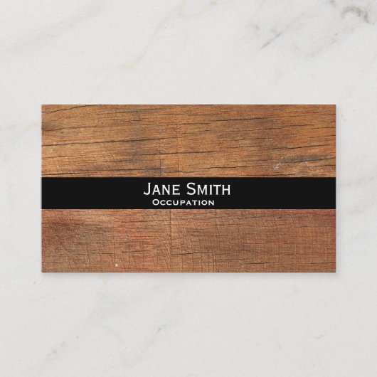 自然木材のスタイリッシュトレンディーのカスタマイズ 名刺 (正面)