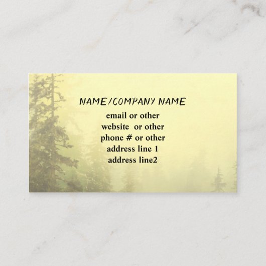 自然松フォトアート 名刺 (裏面)