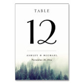 自然松林結婚のテーブル番号 テーブルナンバー (裏面)