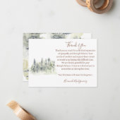 自然森林葬儀悔やみや弔慰サンキューカード ノートカード (正面/裏面インサイチュ)