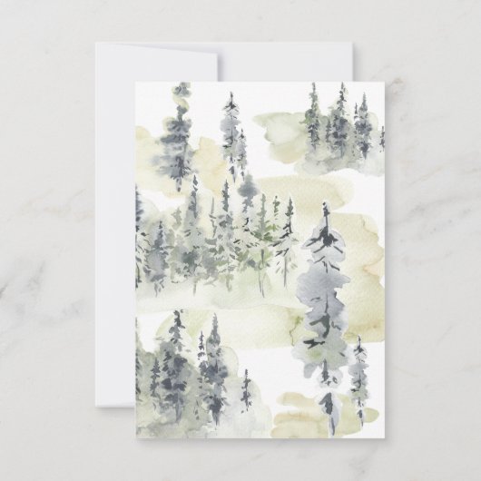 自然森林葬儀悔やみや弔慰サンキューカード ノートカード (裏面)