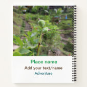 自然植物の写真ビーチ水の旅行名 ノートブック (裏面)