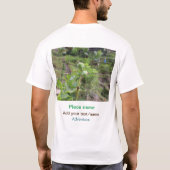 自然植物の写真ビーチ水の旅行名 Tシャツ (裏面)