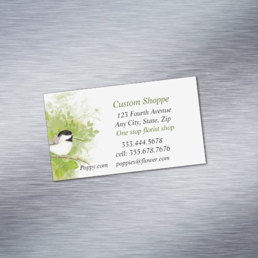 自然植物ガーデン《鳥》アメリカゴガラバード マグネット名刺 (インサイチュ)