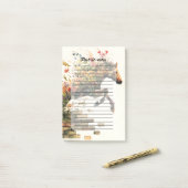 自然植物性フローラ馬ジャンプ ポストイット (デスク上)