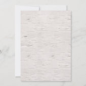 自然植物樺の木バークブライダルシャワー招待 招待状 (裏面)