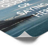 自然横パーソナライズされた引用文 ポスター (角)