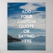 自然横パーソナライズされた引用文 ポスター (正面)