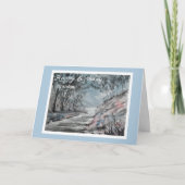 自然横パーソナライズされた誕生日 サンキューカード (正面)