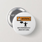 自然歌手ミュージカル劇場おもしろい 缶バッジ (正面&裏面)