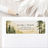 自然水色パインツリーフォレストマウンテン ラベル (インサイチュ)