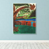 自然河川ストレッチキャンバスプリン キャンバスプリント (インサイチュ (ウッドフロア))