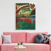 自然河川ストレッチキャンバスプリン キャンバスプリント (インサイチュ (リビング))