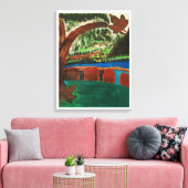 自然河川ストレッチキャンバスプリン キャンバスプリント (インサイチュ (リビング))