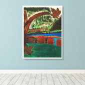 自然河川ストレッチキャンバスプリン キャンバスプリント (インサイチュ (ウッドフロア))