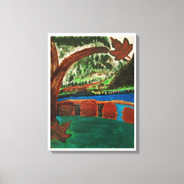 自然河川ストレッチキャンバスプリン キャンバスプリント