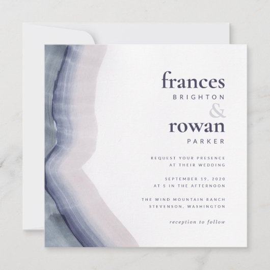 自然波結婚式招待状 招待状 (正面)