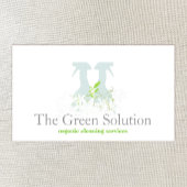 自然洗浄サービススプレーボトルロゴ 名刺