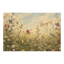 自然派のための牧草地の鳥の壁掛けアート