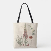 自然派の人向けの野の花イラスト トートバッグ (裏面)