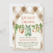 自然派ベビーシャワーのアイデア 招待状 (正面)