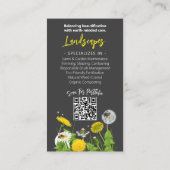 自然派庭園管理サービスプロモーション タンポポとハチ 名刺 (裏面)