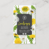 自然派庭園管理サービスプロモーション タンポポとハチ 名刺 (正面)