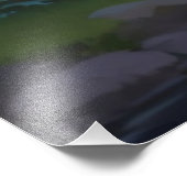 自然湖の他にコテージの風景–5656 フォトプリント            (角)