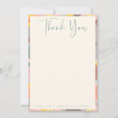 自然無素朴数スタイリッシュ幾何結婚の サンキューカード (正面)