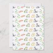 自然爬虫類誕生日招待状 招待状 (裏面)