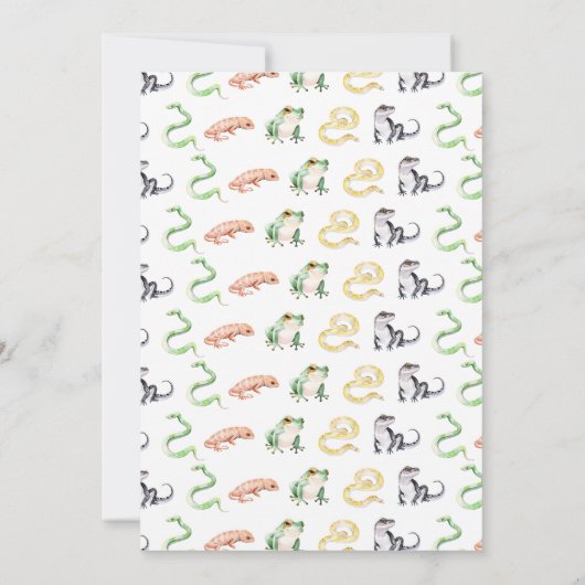 自然爬虫類誕生日招待状 招待状 (裏面)